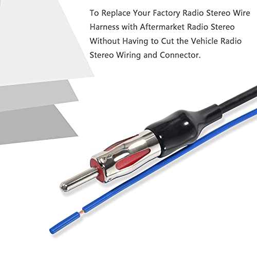 RED WOLF Vehicle Radio Stereo Wire Harness with Antenna Connector Adapter Fit Honda Fit 2007-2008 Civic 2006-2011, CR-V2007-2011, Select Acura RDX/Integra 1989-2015 Aftermarket Radio Receiver