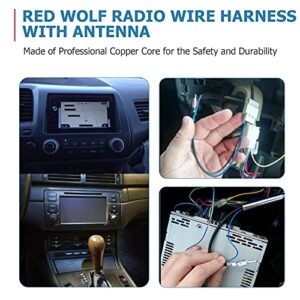 RED WOLF Vehicle Radio Stereo Wire Harness with Antenna Connector Adapter Fit Honda Fit 2007-2008 Civic 2006-2011, CR-V2007-2011, Select Acura RDX/Integra 1989-2015 Aftermarket Radio Receiver