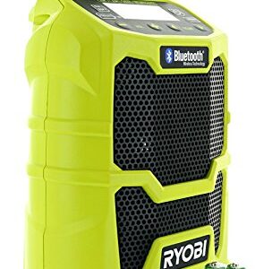 Ryobi P742 One+ 18V Lithium Ion Cordless Compact AM / FM Radio w/ Wireless Bluetooth Technology and Phone Charging (18V Battery Not Included / Radio Only)