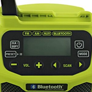 Ryobi P742 One+ 18V Lithium Ion Cordless Compact AM / FM Radio w/ Wireless Bluetooth Technology and Phone Charging (18V Battery Not Included / Radio Only)