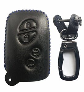 rpkey leather keyless entry remote control key fob cover case protector compatible with es350 gs300 gs350 gs430 gs450h isc is250 is350 ls460 ls600h hyq14aab 89904-50380 89904-30270