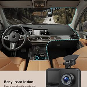 iZEEKER 2K Dash Cam Front and Inside, 1440P Dual Dash Camera for Cars with Starvis Sensor, Infrared Night Vision for Taxi Driver, Accident Record, Loop Recording, Parking Mode