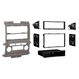 metra 99-7428g double din/iso din installation dash kit for 2009 nissan frontier le/se (gray)