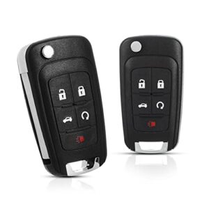 pilida keyless entry remote control compatible with chevrolet equinox sonic oht01060512 flip replacement oem car key fob 5 button 2 pcs