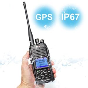 TYT MD-UV390 Dual Band VHF UHF DMR Radio W/GPS Waterproof Dustproof IP67 Walkie Talkie w/Free Cable