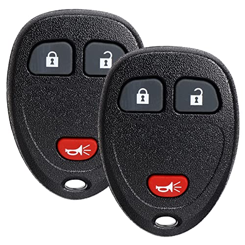 NPAUTO 2-Pack Key Fob Replacement for Chevy Silverado 1500 2500 Equinox Traverse Tahoe Avalanche Suburban GMC Sierra Acadia Yukon Saturn 2007 2008 2009 2010 2011 2012 2013 Keyless Entry Remote Control