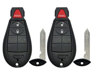 lot of 2x new replacement keyless remote key fob compatible with & fit for jeep cherokee 2014-2021