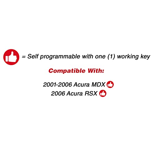 KeylessOption Keyless Entry Remote Car Key Fob for 2001-2006 Acura MDX, 2006 RSX E4EG8D-444H-A