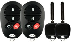 keylessoption keyless entry remote control fob uncut car key for gq43vt20t (pack of 2)