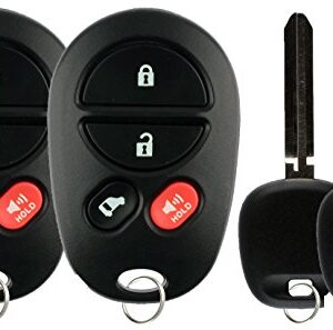 KeylessOption Keyless Entry Remote Control Fob Uncut Car Key For GQ43VT20T (Pack of 2)