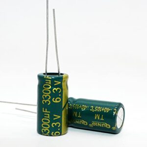 10 pcs electrolytic capacitor 3300uf 6.3v 10x20mm aluminum radial capacitor 105c for compurter lcd tv & monitor repair