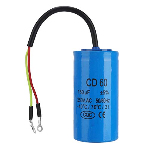 Run Capacitor, CD60 Run Capacitor 250V AC 50/60Hz for Motor Air Compressor for Air Conditioners Compressors and Motors