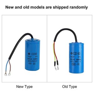 Run Capacitor, CD60 Run Capacitor 250V AC 50/60Hz for Motor Air Compressor for Air Conditioners Compressors and Motors