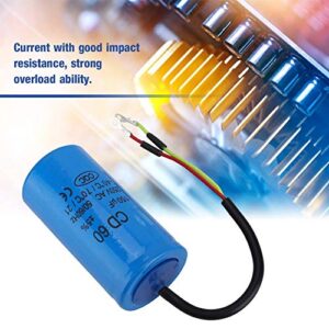 Run Capacitor, CD60 Run Capacitor 250V AC 50/60Hz for Motor Air Compressor for Air Conditioners Compressors and Motors