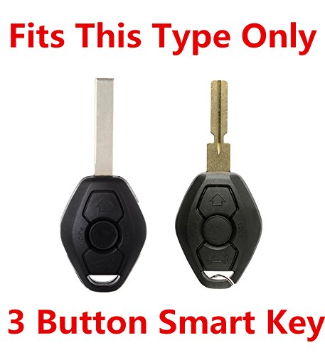 Rpkey Silicone Keyless Entry Remote Control Key Fob Cover Case protector Replacement Fit For BMW 3 5 7 Series M3 M5 M6 X3 X5 Z3 Z4 Z8 LX9FZV (Gules）