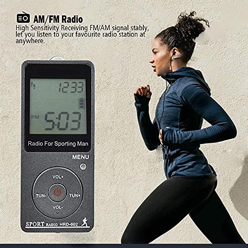Pocket Radio, AM FM Personal Mini Radio with Headphones, Walkman Radio with Rechargeable Battery,Memories Personal Radio for Sport & Running Walking, LED Display 70 Stations