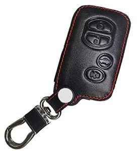 kawihen leather smart remote key fob case keyless entry case holder cover for toyota avalon camry corolla highlander prius rav4 venza hyq14acx hyq14aab hyq12acx hyq14aem
