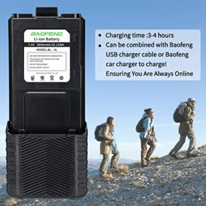 BAOFENG BL-5 3800mAh Extended Battery Walkie Talkie UV-5R BF-8HP UV-5RX3 RD-5R UV-5RTP UV-5R MK2 MK3X MK5 Plus Series Two Way Radio