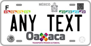 oaxaca mexico placas license plate