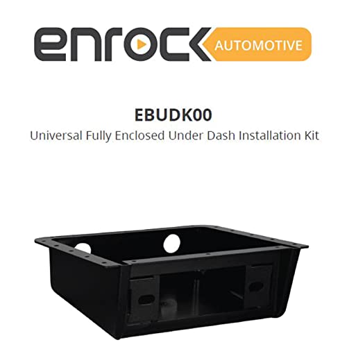 Enrock EBUDK00 Universal Car Stereo Fully Enclosed Under Dash/Overhead Installation Mounting Kit for DIN Radio Receiver