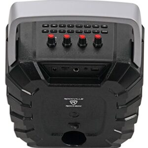 Rockville ROCKBOX 6.5" 100 Watt Portable Rechargable Bluetooth Speaker w USB/SD, Black, 6.5"