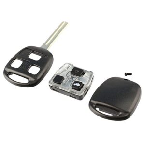 key fob keyless entry remote shell case & pad fits es300 es330 gs300 gs400 gs430 is300 ls400 ls430 sc430