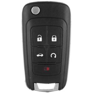 scitoo 1x key fob case 10-17 for buick allure encore lacrosse regal verano for chevy camaro cruze equinox impala malibu sonic for gmc terrain keyless entry remote flip oht01060512