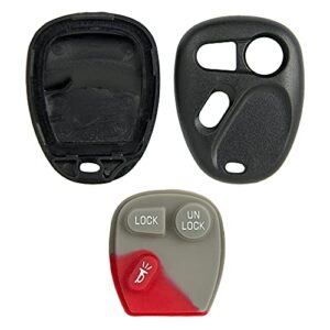 keyless2go replacement for new shell case and 3 button pad for remote key fob fcc koblear1xt kobut1bt – shell only