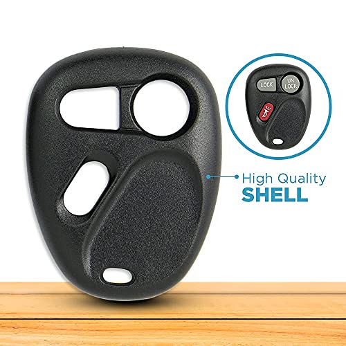 Keyless2Go Replacement for New Shell Case and 3 Button Pad for Remote Key Fob FCC KOBLEAR1XT KOBUT1BT - Shell ONLY