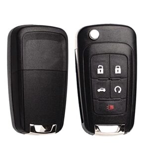 Flip Key Fob Replacement Fits for Chevy Equinox Camaro 2010 2011 2012 2013 2014 2015 2016 2017 2018 2019 Cruze Malibu Impala Sonic GMC Terrain Buick Lacrosse Regal Verano Encore Keyless Entry Remote