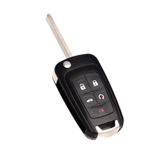 Flip Key Fob Replacement Fits for Chevy Equinox Camaro 2010 2011 2012 2013 2014 2015 2016 2017 2018 2019 Cruze Malibu Impala Sonic GMC Terrain Buick Lacrosse Regal Verano Encore Keyless Entry Remote