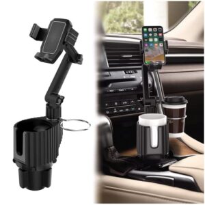 cup holder phone mount for car,adjustable base with 360° rotation multifunctional large cup phone holder adapter long arm,compatible with suv | automobile |truck | and all smartphone