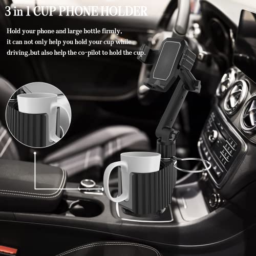 Cup Holder Phone Mount for Car,Adjustable Base with 360° Rotation Multifunctional Large Cup Phone Holder Adapter Long Arm,Compatible with SUV | Automobile |Truck | and All Smartphone