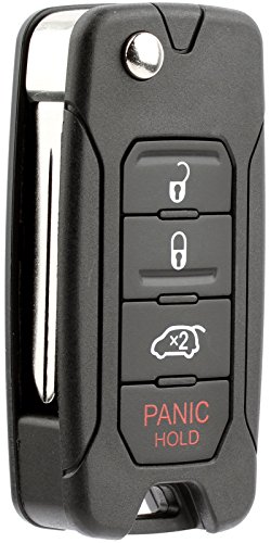 KeylessOption Keyless Entry Remote Control Car Flip Key Blade Fob Uncut Blank Chip Replacement