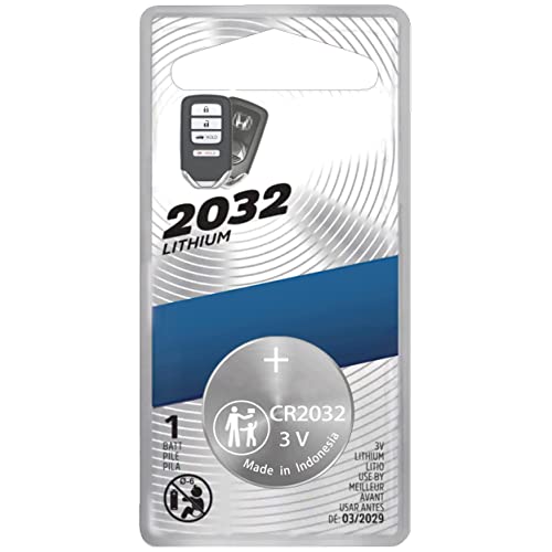 CR2032 2032 REMOTE KEY FOB BATTERY OEM Replacement Compatible with Honda 2013-2021+ Accord Civic Odyssey CR-V HR-V Fit Pilot Prox Smart Key Fob fits with FCC ID KR5V2X - (W. INSTRUCTIONS)