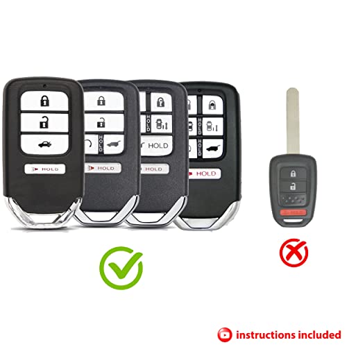 CR2032 2032 REMOTE KEY FOB BATTERY OEM Replacement Compatible with Honda 2013-2021+ Accord Civic Odyssey CR-V HR-V Fit Pilot Prox Smart Key Fob fits with FCC ID KR5V2X - (W. INSTRUCTIONS)