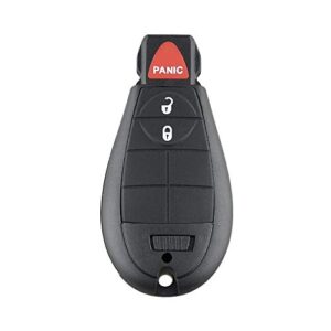 aupoko gq4-53t keyless entry remote key fob, 3 buttons smart key 56046953,56046953ae, 56046953ac,56046953ag, compatible with dodge ram 1500 2500 3500