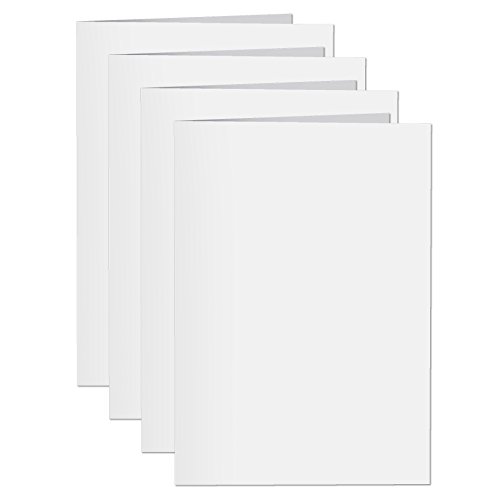 4 Pack, Inventiv 30 Second Recordable DIY Greeting Card, Voice Recorder Module, Blank White/Apply Custom Design Artwork