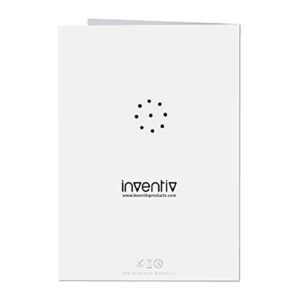 4 Pack, Inventiv 30 Second Recordable DIY Greeting Card, Voice Recorder Module, Blank White/Apply Custom Design Artwork