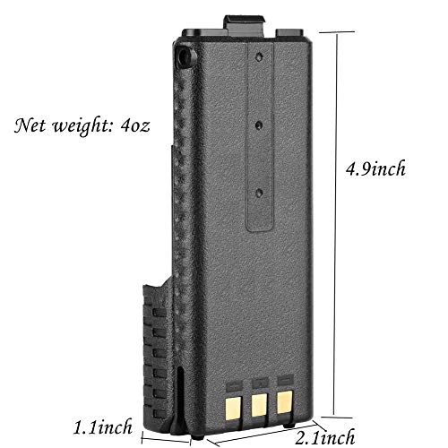 KCTIN Replacement Battery for Baofeng (7.4V 3800mAh BL-5) Walkie Talkies BF-F8HP UV-5R UV5R Plus UV-5RTP UV-5RB BF-F8 BF-F8+ (2 Packs)