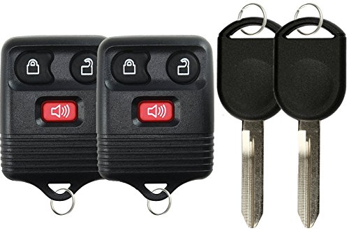 KeylessOption Keyless Entry Remote Control Fob Uncut Blank Car Ignition Key For GQ43VT11T, CWTWB1U345 (Pack of 2)