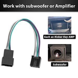 RED WOLF Add AMP Amplifier Subwoofer Speaker Wiring T-Harness Radio Stereo Plug Connector Compatible with Toyota 2018-2022 Camry RAV4 Tacoma Corolla Non-JBL System