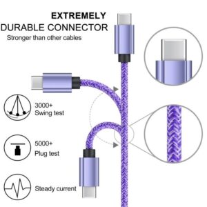 Android Charging Cable Samsung Phone Charger Fast Charging Cord USB Type C Cable Charger Fast Charge 6FT for Samsung Galaxy S23 Ultra/S22 /S21/S10/S9/A14/A13 5G/A03s/A01/A11/A12/A20/A23/A50/A51/A52