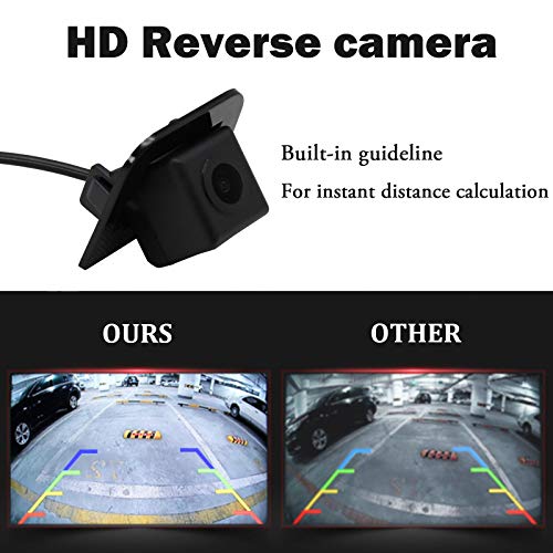 RED WOLF Rear View Backup Camera Aftermarket for Toyota Prius 2012-2017 Waterproof with Guideline Night Vision