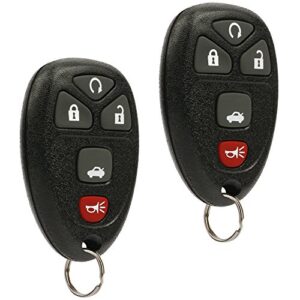 car key fob keyless entry remote fits chevy impala monte carlo/cadillac dts/buick lucerne (ouc60270, ouc60221), set of 2