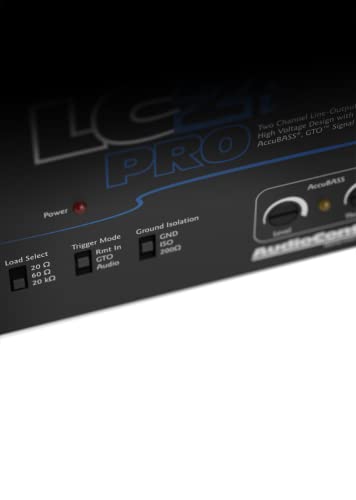 AudioControl LC2i PRO 2-Channel Line Output Converter with Impedance Matching, AccuBASS, GTO, Audio Signal Sense, 12V Turn-On and ACR-1 Dash Remote Subwoofer Control