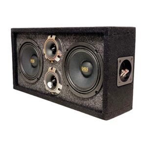 bass rockers 6.5″ loaded chuchera box with 6.5″ outdoor home & speakers & tweeters 800w – best for car utv, atv, camper, dj, pro audio use