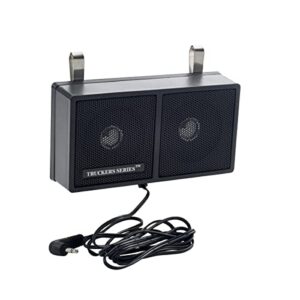 roadpro rp-160 6 watt visor mount twin cb extension speaker, black, 3 inch x 5-1/2 inch