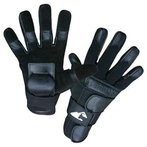 hillbilly wrist guard gloves – full finger (black, large)