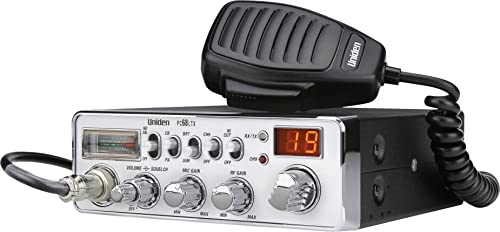 Uniden PC68LTX 40-Channel CB Radio with PA/CB Switch, RF Gain Control, Mic Gain Control, Analog S/RF Meter, Instant Channel 9, Automatic Noise Limiter, and Hi-Cut Switch,Silver